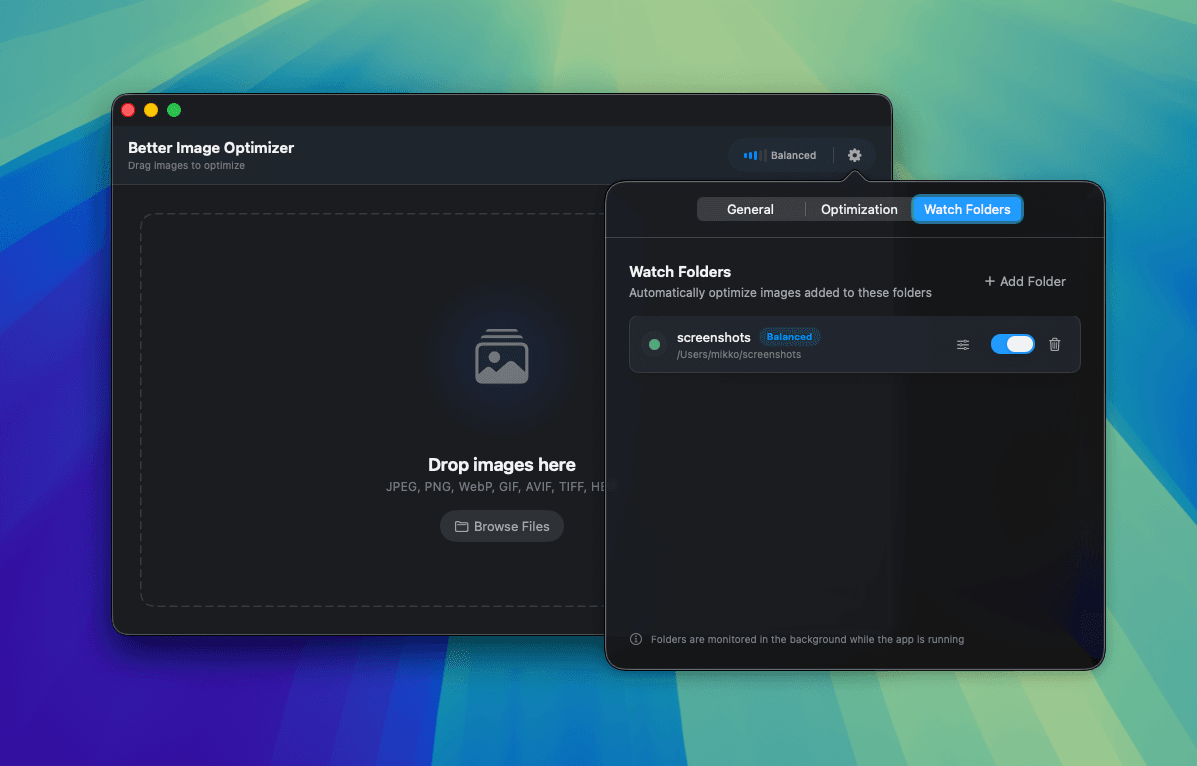 Drag & Drop - Better Image Optimizer